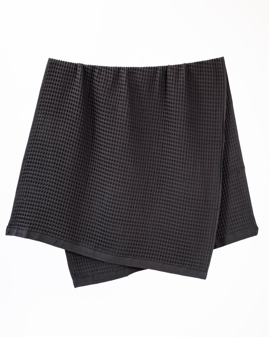 The Waffle Hand Towels in Charcoal