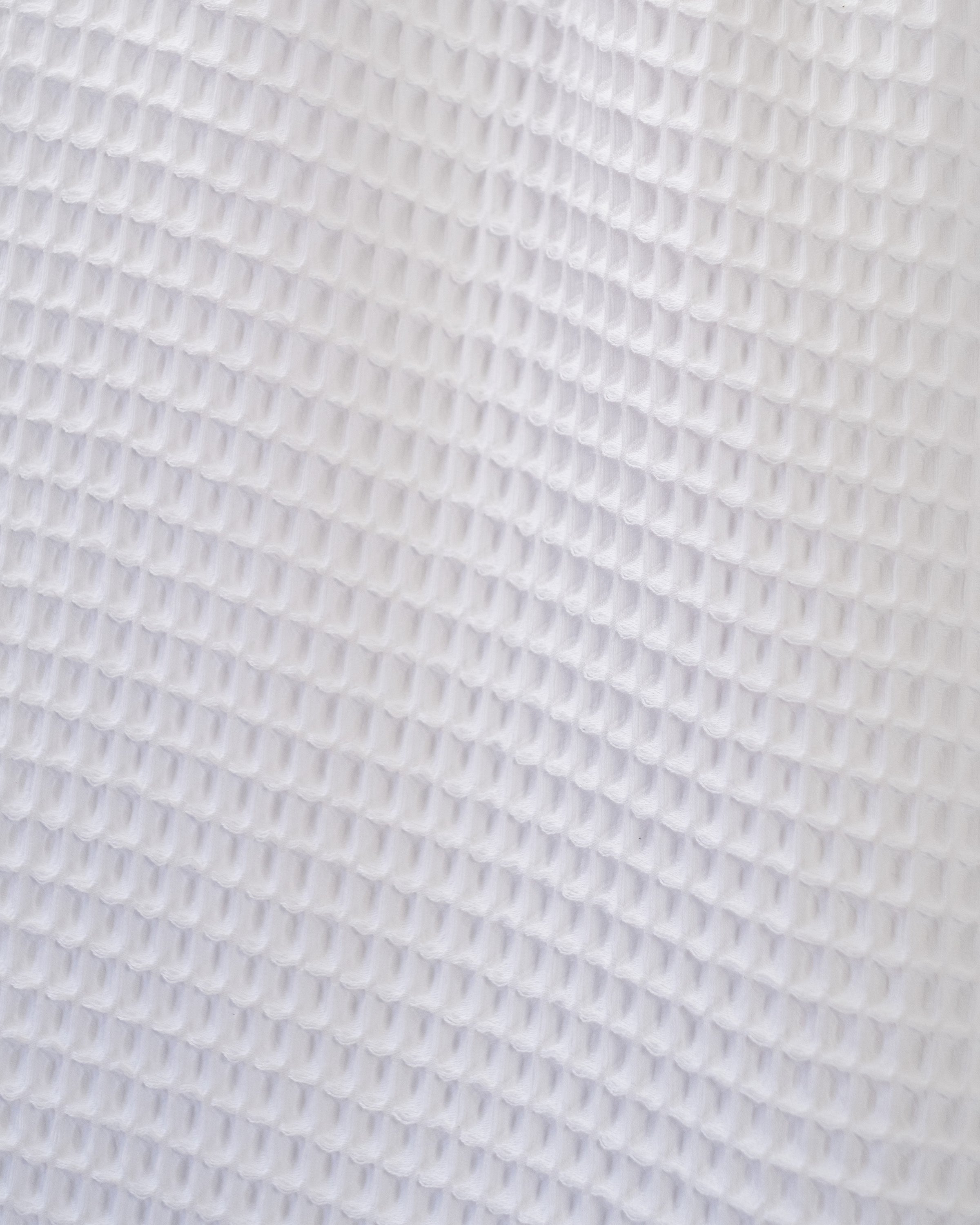 Waffle Turkish Cotton Bath Towels in White