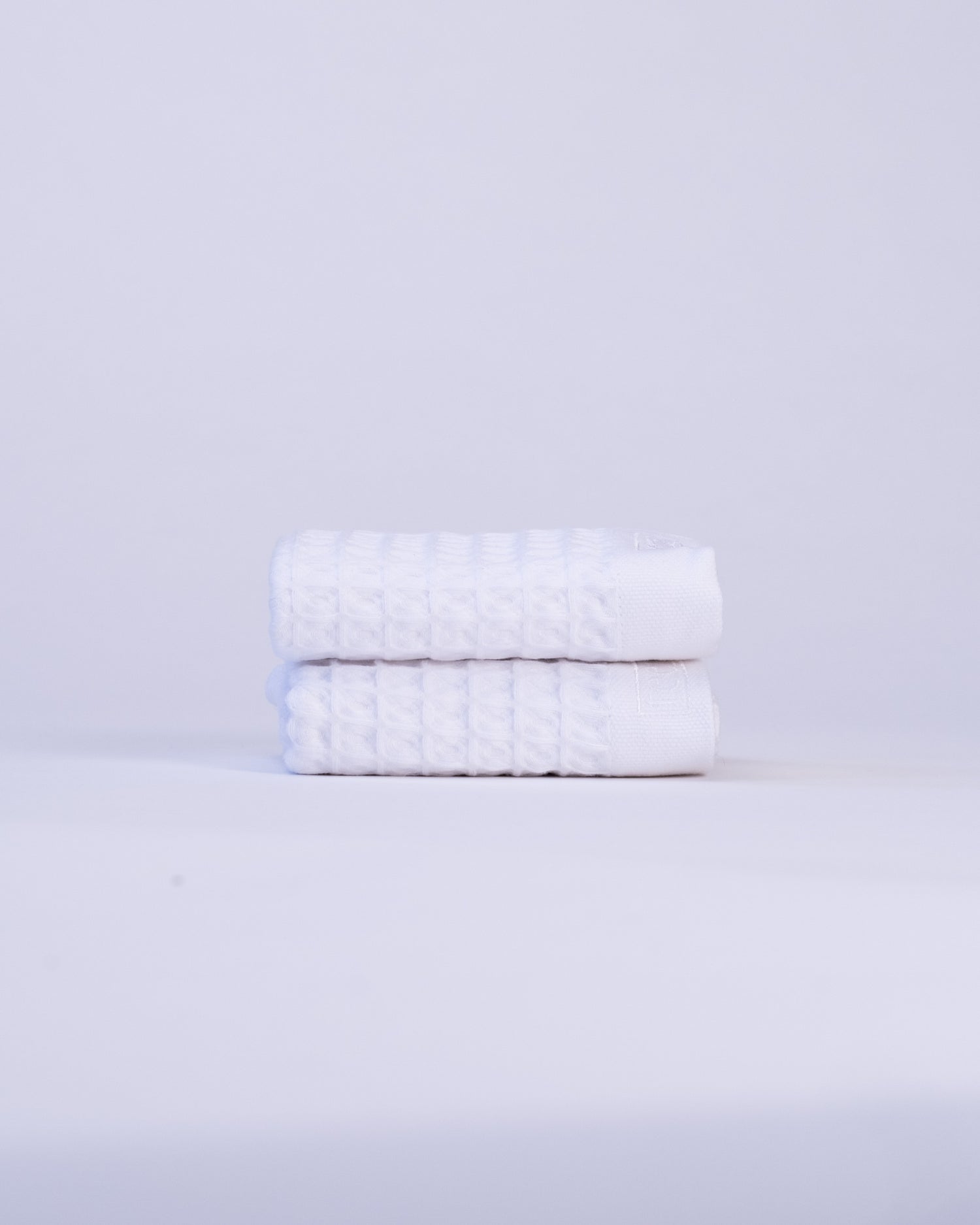 Waffle Turkish Cotton Bath Towels in White