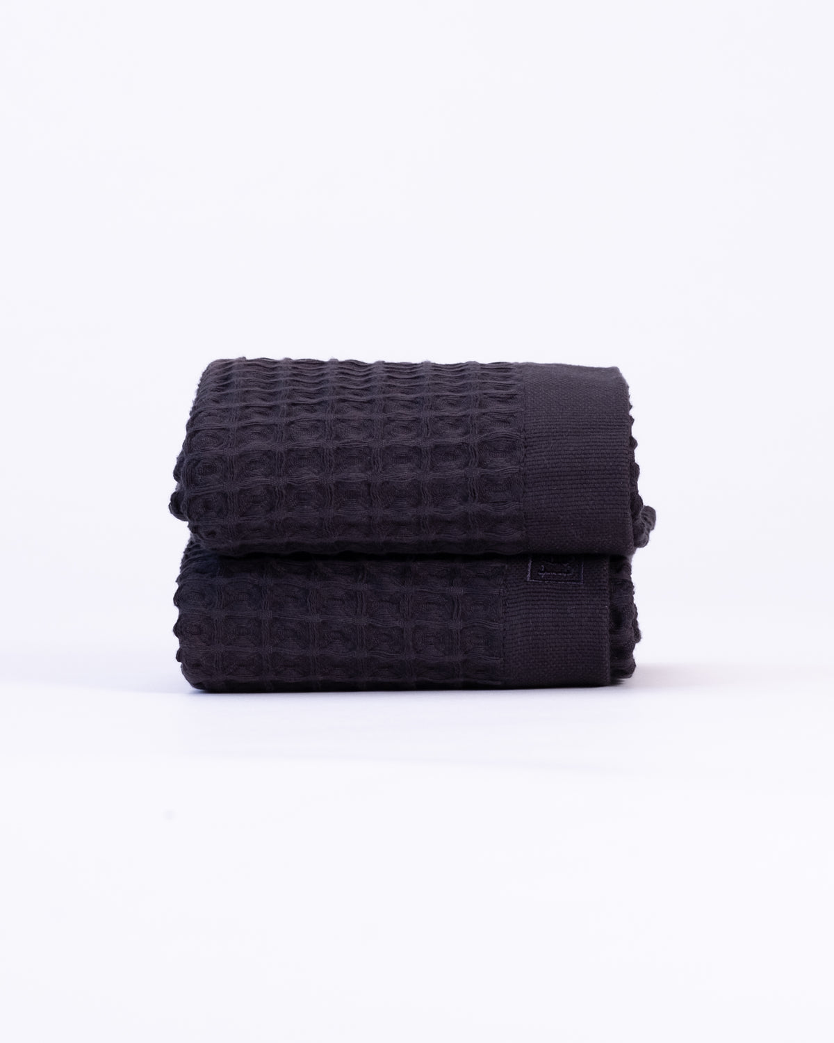 The Waffle Hand Towels in Charcoal