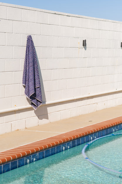 The Motley Bath Sheet in Navy