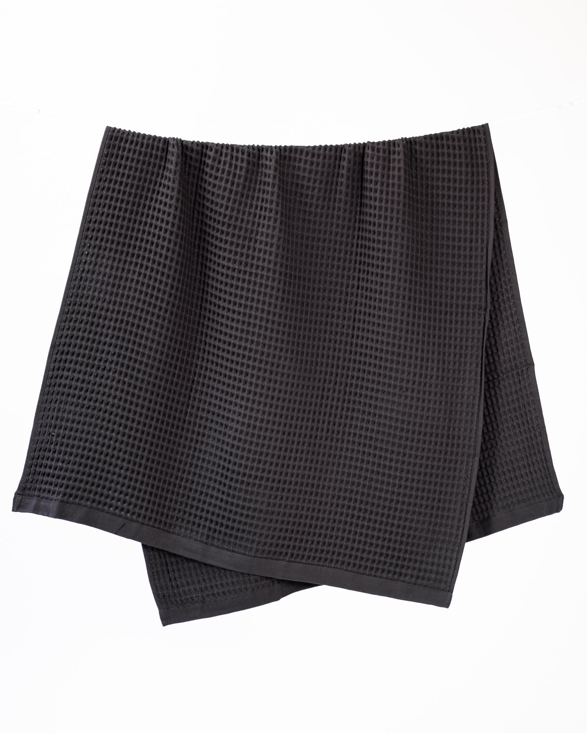 The Waffle Hand Towels in Charcoal