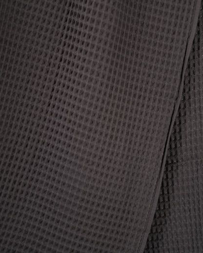 Waffle Turkish Cotton Bath Towels in Charcoal