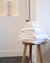 Ribbed Bath Towels in White