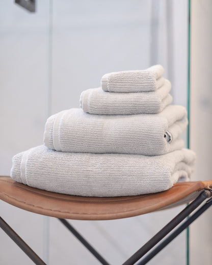 Ribbed Bath Towels in Stone