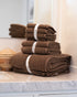 The Luxe Hand Towels in Chocolate