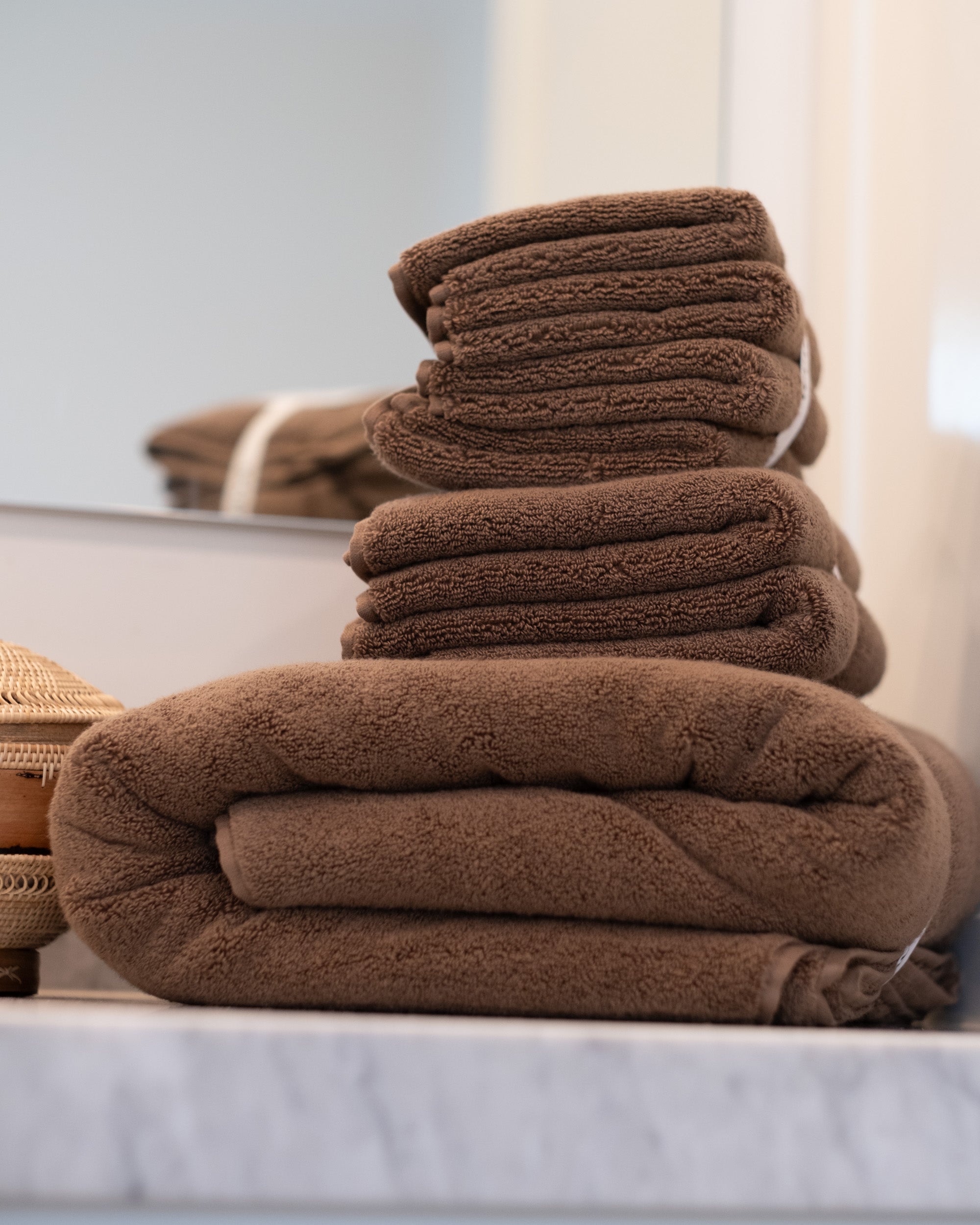 Luxe Bath Towels in Chocolate