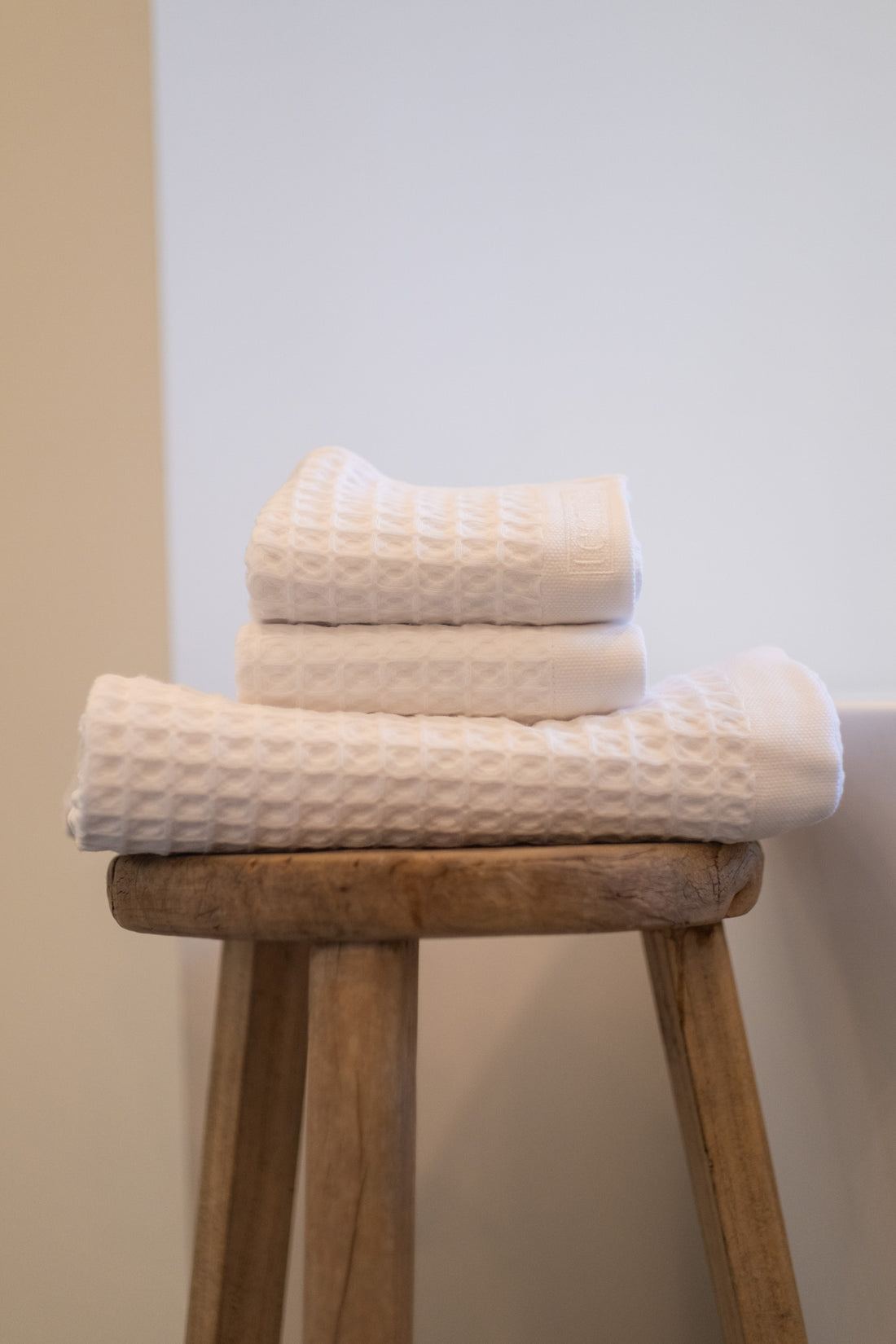 The Waffle Hand Towels in White