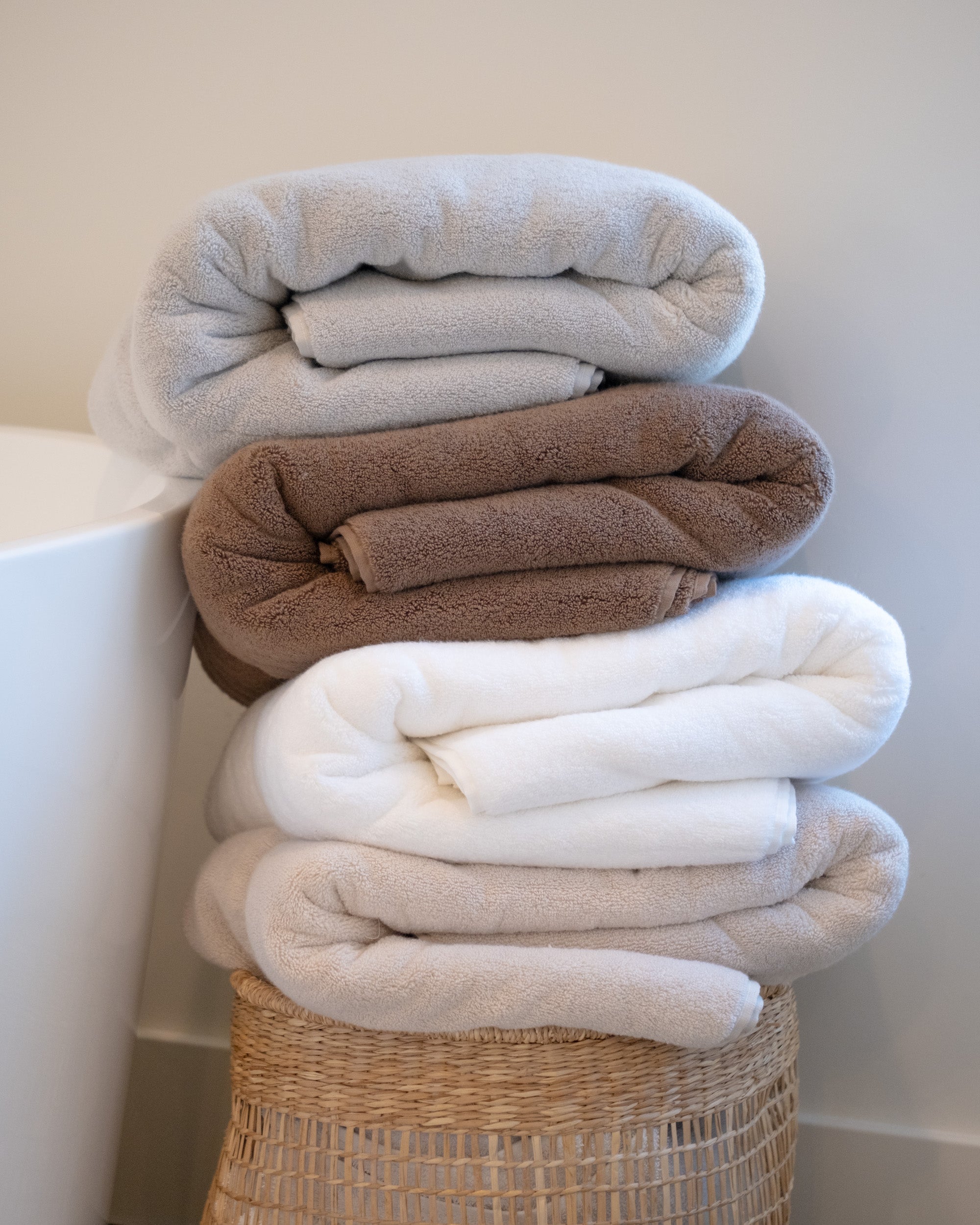 Luxe Bath Towels in White