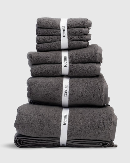 Luxe Bath Towels in Charcoal