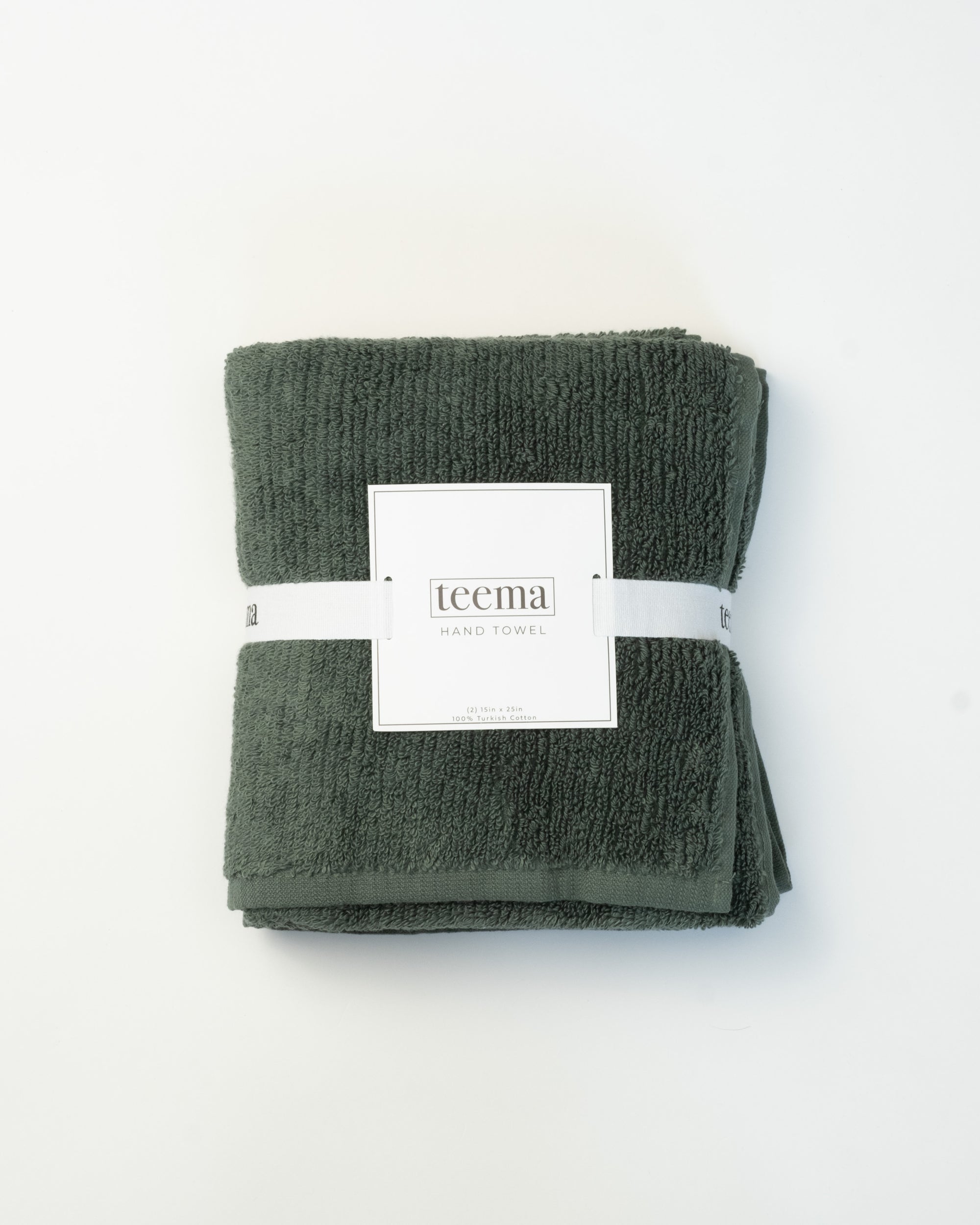 Ribbed Turkish Cotton Bath Towels in Jade