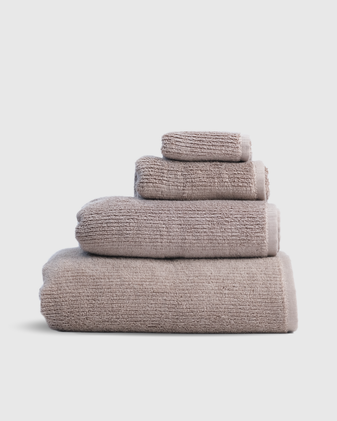 Ribbed Bath Towels in Latte