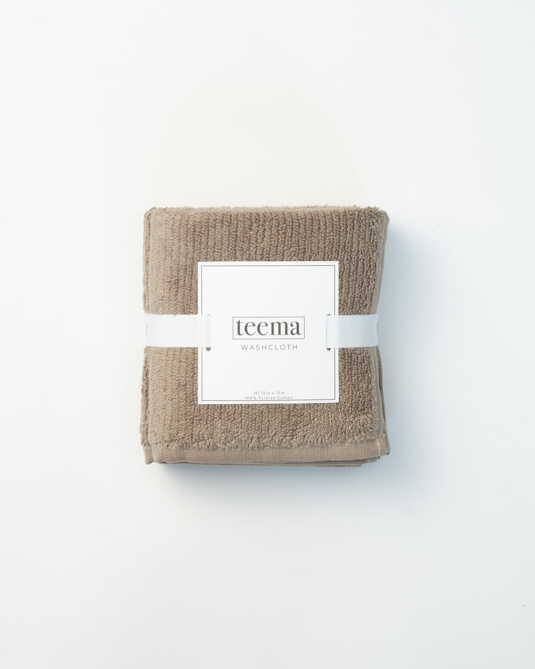 The Ribbed Washcloths in Latte