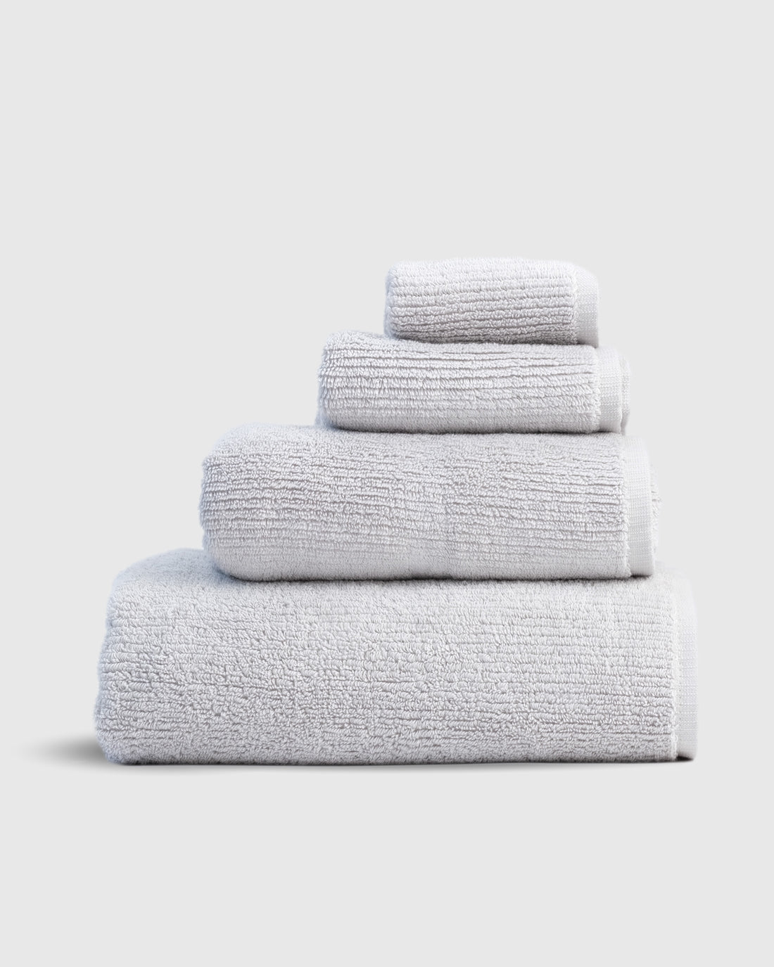 Ribbed Bath Towels in Stone