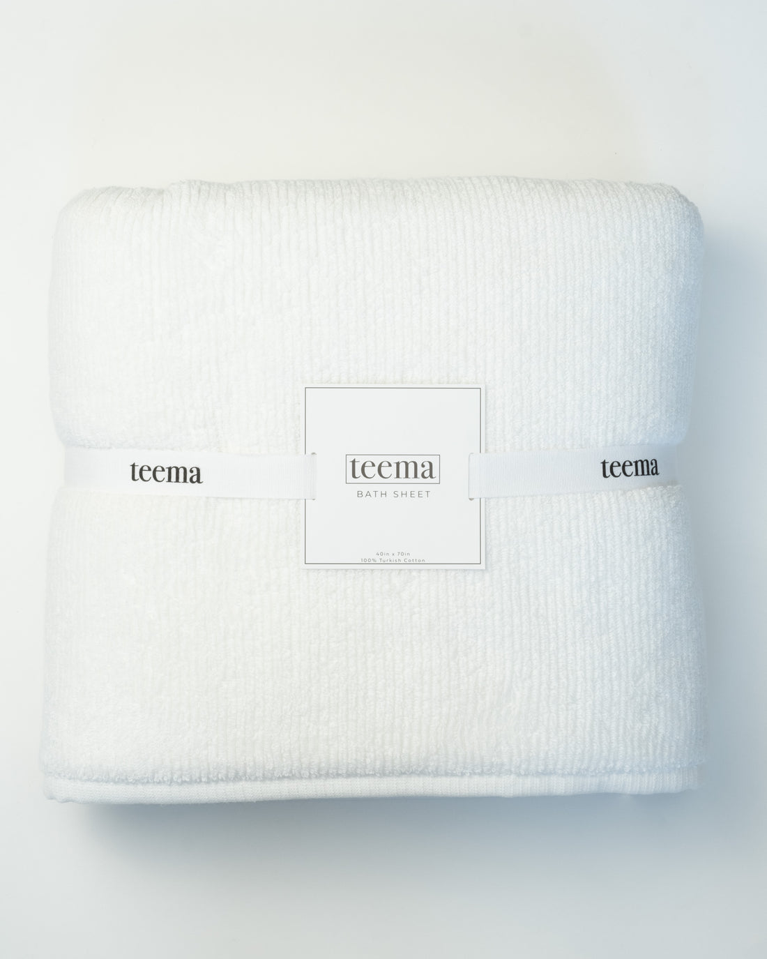 The Ribbed Bath Sheet in White