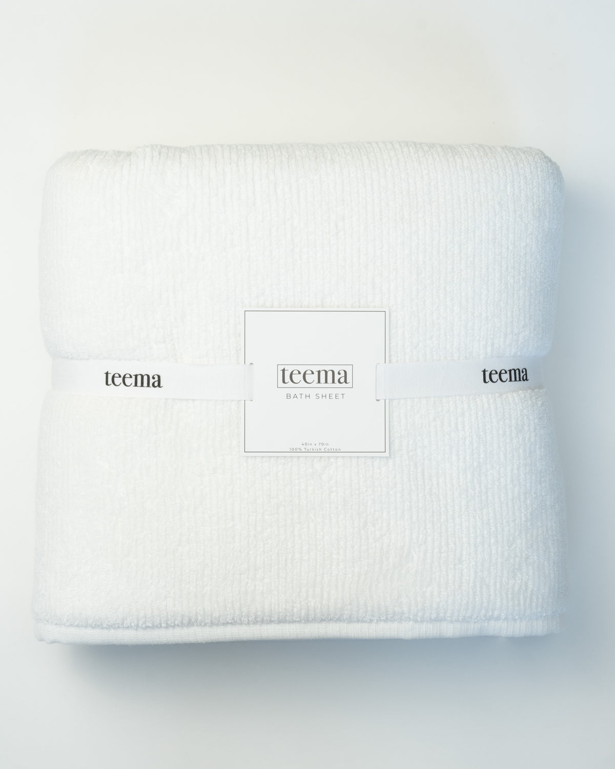 The Ribbed Bath Sheet in White