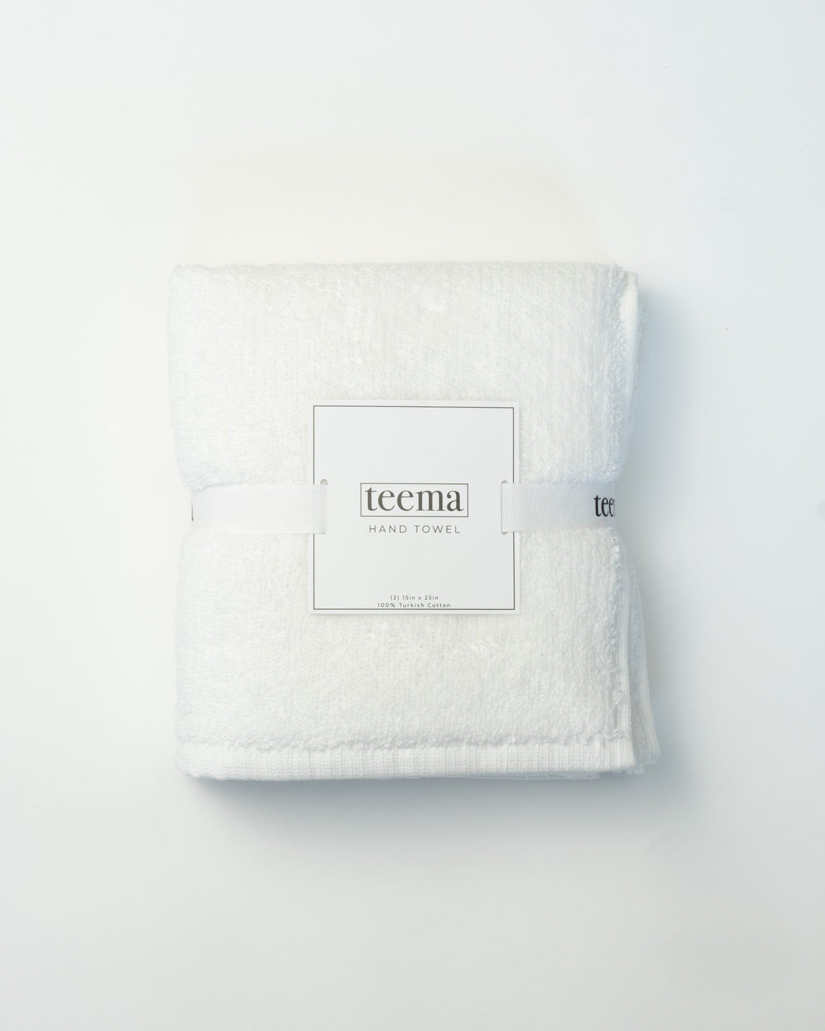 The Ribbed Hand Towels in White