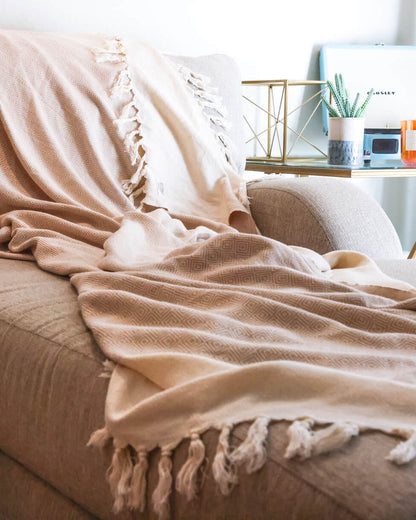 The Hamptons Blanket in Tan