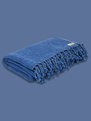 The Waffle Blanket in Blue