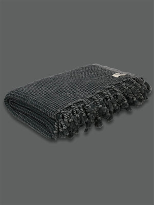 The Waffle Blanket in Charcoal